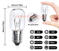 Pack of 2  E14 with 15W Best Quality Bulbs for Salt Lamps, Table Light, Fridge Imported and certified. 