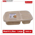 Maxware Household Meal-it Box Large 1000ml, Lunch Box with three portions/Compartments. 