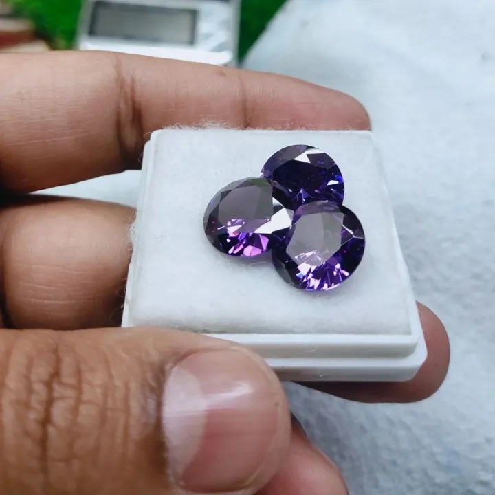 Original%20Zircon%20Purple%20Color%20DIMOND%20Cut%20Gemstone%2013.90%20crt%20%C2%B1%201crt%20For%20Ring,Bracelet,Pendant%20-%20Image%206