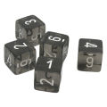 Translucent Black Dice for Role-playing Games Set of 5 Easy-to-read Black Translucent Dice for Board Games Durable Lightweight 16mm Acrylic Dice with Clear Numbers Acrylic Dice Set. 