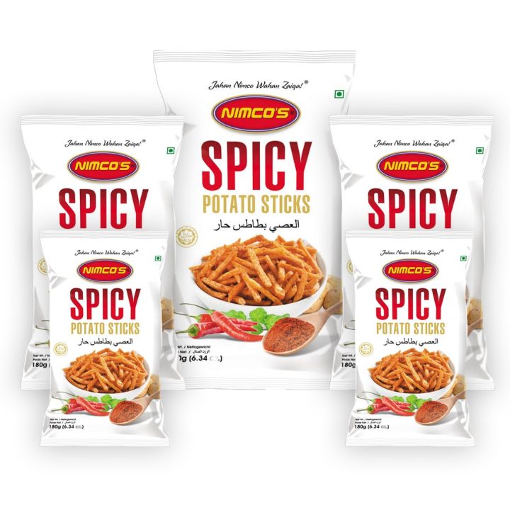 Nimco's Spicy Potato Sticks 180g Pack of 5