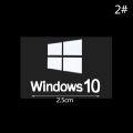 Silver Logo Sticker WIN10 Windows10 Mobile Phone Laptop Logo Metal Sticker Decor. 