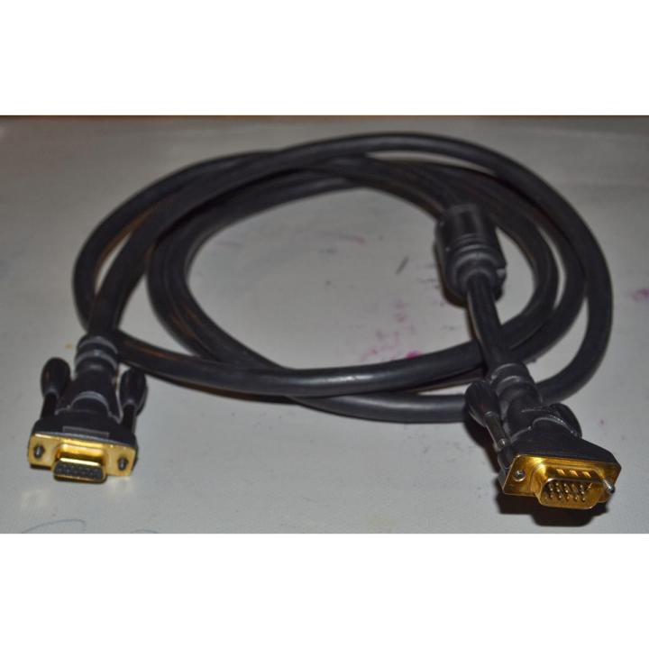High Quality (6 Feet) Belkin VGA Cable extension screwable, gold plated connectors Black [1x VGA plug - 1x VGA socket]