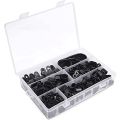 200Pcs R-Type P-Type Cable Clamps Nylon Wire Clip Assortment Kit. 