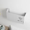 WiFi Router Storage Box,Creative Multi-Function Router Storage Box,No Punching Wall Hanging Router Hider Box for Home  and Office Use. 