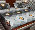 3PCS VERSACE DESIGN BEDSHEET SET KING SIZE- 100% PURE COTTON SATIN BEDSHEET FOR DOUBLE BED KING- PRINTED DESIGN BEDSHEET SET WITH PILLOW COVERS. 