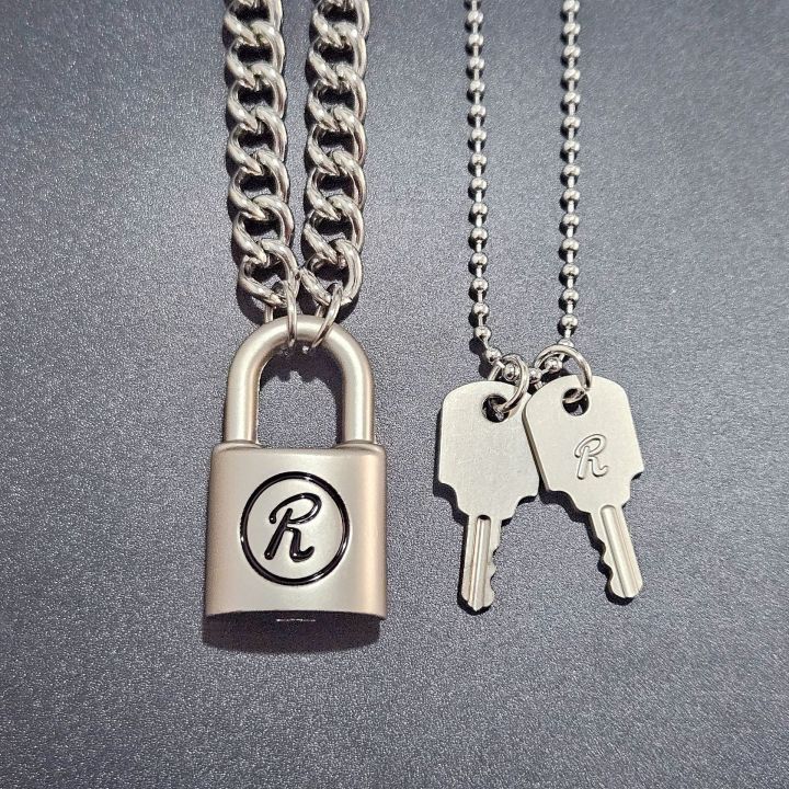 Hot! Original NANA with Nanjing lock necklace non-unlockable matte fog sand male punk R lock vintage necklace couple
