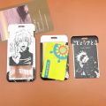 New Anime Jujutsu Kaisen PVC Card Holder Student Campus Hanging Neck Bag Card Holder Lanyard ID Card Case. 