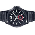 CASIO BLACK DIAL WITH DATE, DAY & 24 INDICATOR MEN'S WATCH - MTP-E350B-1BVDF. 