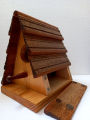 Wooden Bird House Wild Bird Wooden Feeder Hanging in the Garden Yard Small Wall Mounted Wooden Bird Feeder. 