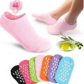 Silicone Gel Heel Pad Socks For Pain Relief And Anti Crack Heels. 