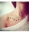 Small Flying Birds Temporary tattoo. 