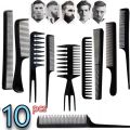 10PCs Multi-Professional Salon Hair Comb Set Gentle Vibrant Color Hair Combs - Easy to Style,Hairdressing Combs Set For Women And Men with Comfortable Handle. 