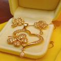 Heart shaped locket and earrings jewelery set for girls And Women. 