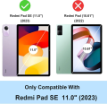 Redmi Pad SE Case 11" inch 2023 Ultra Thin Leather Cover Sleep Wake Function 360 Rotating Stand Case for Xiaomi Redmi Pad 11 " 2023. 