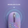 Jelly Comb Wireless Mouse Rechargeable Ergonomic USB Mouse Slim Cordless Mice for Laptop PC Purple Pink Mouse for Computer. 