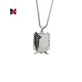 XM Anime Attack On Titan Necklace With Stainless Steel Chain For Men And Women. 