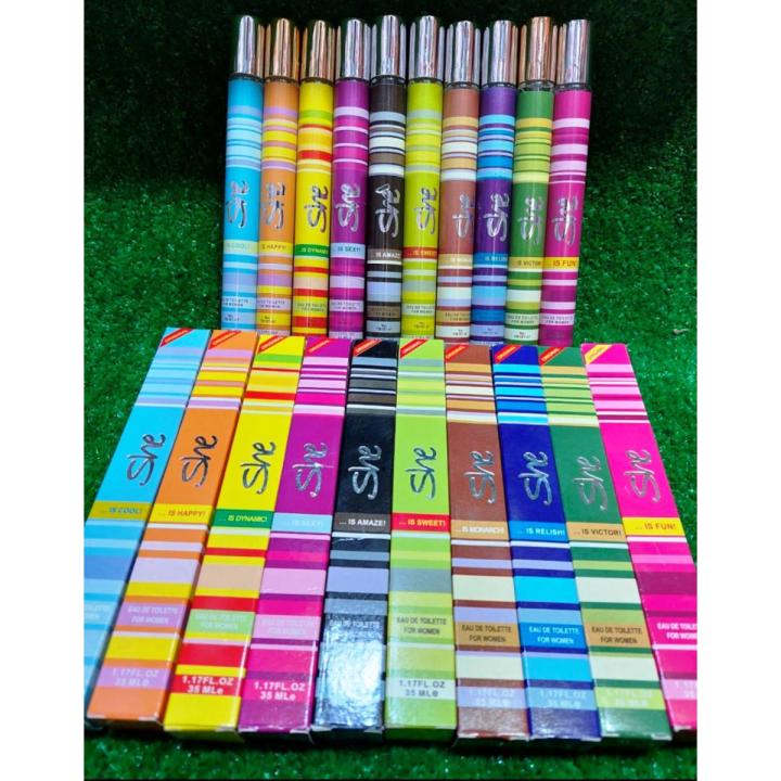(Pack of 6) She Pen Perfume Spray Long Lasting for Girls and Women 35 ml