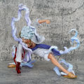 Pirate King Sun God Nika, 5th Road Flying Squat Pose, 2nd level Fruit Awakening, White Hair Anime Handicraft. 