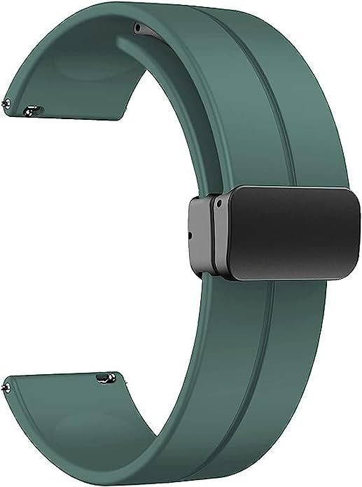 22mm magnetic Lock Silicone Strap Band by Kaliber for Zero Watches | Kieselect | Mibro Lite 2 |  | Galaxy Watch | Samsung Watch 3| Gear S3 | Haylou RT3 | Amazfit  GTR | Huawei GT|  other 22mm