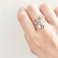 Personalized Name Ring With Heart Best Customized Gift For Wife And Mother Empowering Elegance. 