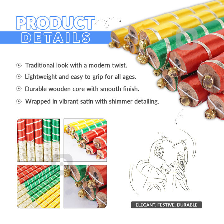 6%20Pairs%20Of%20Colorfully%20Dandiya%20Sticks%20For%20Mehndi%20Dancing%20Functions%20-%20Image%203