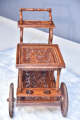 Solid Wooden Mesh Multi Step Tier Rectangular Tea Trolley-Shesham Wooden Tea Trolley-Serving Trolley Modern Design Rectangle Kitchen Cart Tea Wagon-Houseware 4-Tier Serving Cart. 