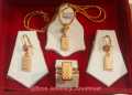 Gold Plated Imported Gold Bar Locket Chain Set. 