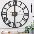 Roman Large Wooden Wall Clock Numeral Style, European Wooden Wall Clock for Home, Living Room, Kitchen, Office Decoration. 