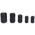 20 Pieces Clip-on Ferrite Ring Core RFI EMI Noise Suppressor Cable Clip for 3mm/ 5mm/ 7mm/ 9mm/ 13mm Diameter Cable, Black. 