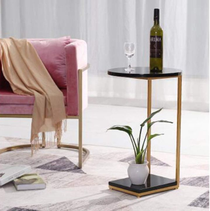 Sofa Table Side Table End Tables Coffee Table Tea Table Double Layer Living Room Corner Table Iron Art Coffee Tables Balcony Bedside Table Storage Table