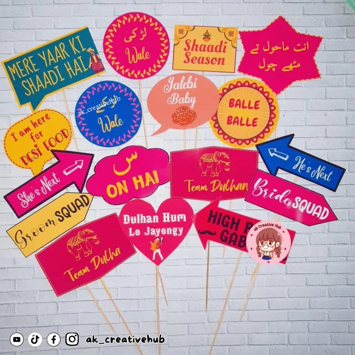 Mehndi/Wedding%20Props,%20Mehndi/Mayoun/Dholki/Engagement%20Props%2018%20Pcs,%20Photo%20Booth%20Prop%20for%20girls,%20Weddings%20Props%20Pack%20of%2017%20pcs%20-%20Image%205