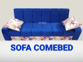 Sofa Combed Aram Design  3 Seater Stylish Emboss lining Royal Blue Valvet & Colour Can be Customised {{ Special offer } Available. 