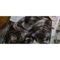 New Comb Hair Extensions Natural Brown - Dark Brown with golden striking - 27Inch. 