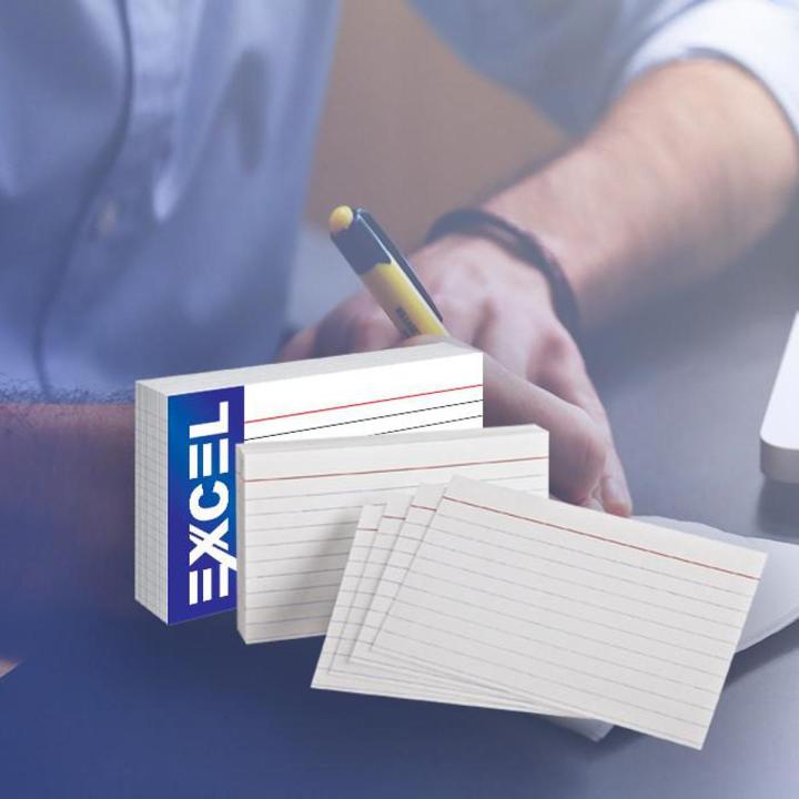 Pack of 12 (3' x 5') Flash Card - Memo Card Ruled Index Cards