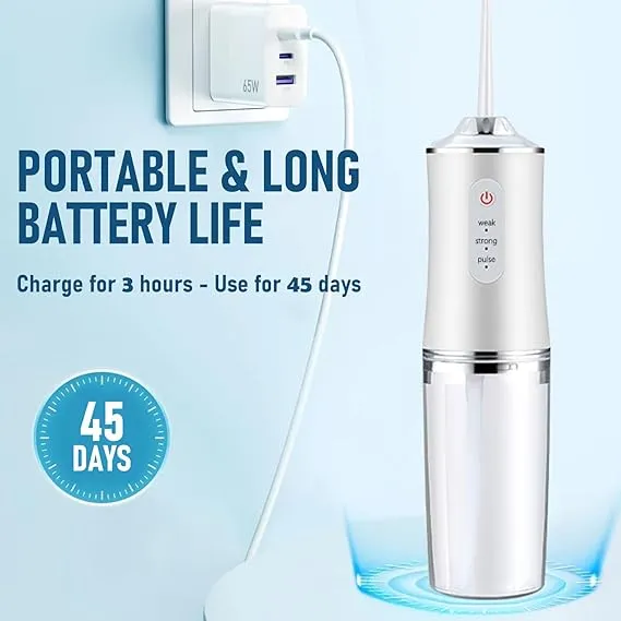 Portable Dental Irrigator – 4 Nozzle Tips for Total Mouth Freshness ...