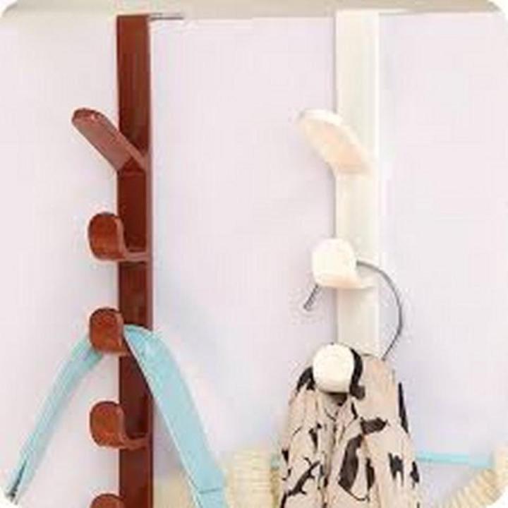 5 Level Over Door Metal Hook for Hanging Coat Hangers, Hats, Purses, Backpacks, Purses, Jackets and Other Items. (1 Piece)