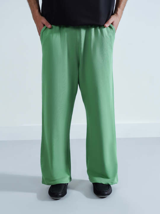 Unze London"INIABI" Comfortable Regular Basic Trouser For Men - Lycra Trouser For Men