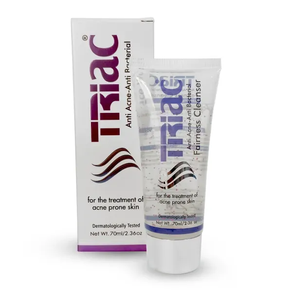 ORANGLES Triac Anti Acne Face Wash 70ml | Anti-Bacterial Face Wash for Acne-Prone Skin - detailed closeup view - illustrating benefits - Image 3 of 3 | created for all | Shop Triac Anti Acne Face Wash 70ml | Anti-Bacterial Face Wash for Acne-Prone Skin North Carolina | Free Shipping ORANGLES