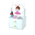 DIY Wooden Dressing table set for girls 21PCS Makeup set with dressing table for children. 