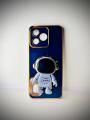 Realme Note 50 Back Cover with Astronaut Hidden Stand Luxury 6D Plating Square Bumper Shiny Cases Soft Silicone Full Protection Mobile Phone Case for Boy Girls - Girls Back Cover. 