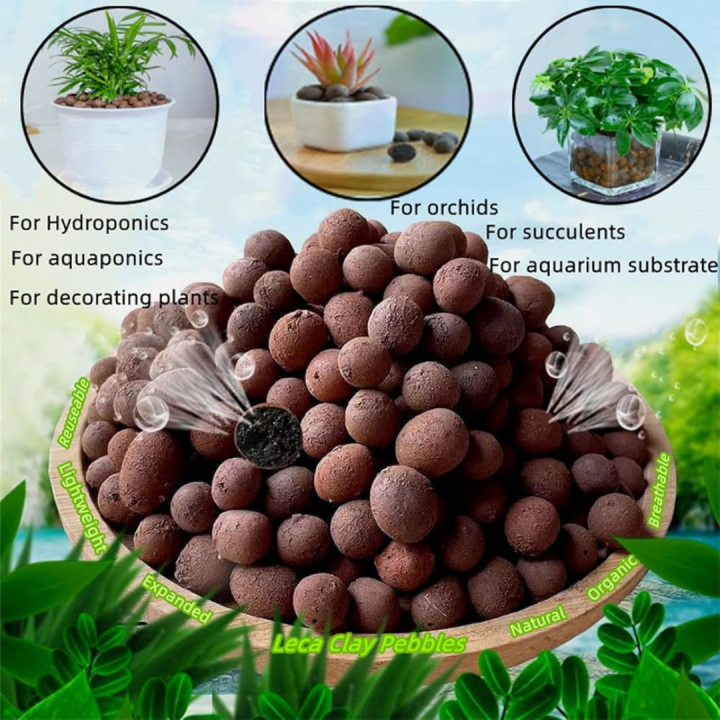 Clay Pebble Balls for Hydroponics | LECA Balls for Plants | Expanded Clay Pebbles 200g Pack | Lightweight Clay Aggregate | Reusable Hydroponic Growing Media | Plant Drainage & Aeration Clay Balls | USA Imported LECA for Indoor & Aquaponic Gardening UMBIZ