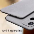 Biruiqu For VIVO Y21T / VIVO Y33S / VIVO Y21 Shockproof Anti Slip Soft TPU Sandstone Matte Back Case Cover. 