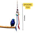 Kolachipets 8 in 1 Bird Cage Accessories Bundle | Parrot Toys, Bird Toys, Parrot Swing, Bird Swing, Parrot Ladder, Bird Ladder, Budgie Toys, Lovebird Toys, Cockatiel Toys, Parrot Chew Toy, Bird Climbing Toy, Parrot Wooden Toys, Bird Playground for Cage. 