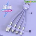 Keychain 13cm 3 In 1 USB Type C Micro Charge Cable Multiple Color Portable Charging Cable For IPhone Samsung Xiaomi Redmi Huawei. 