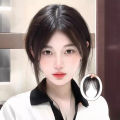 Middle Part Fake Bangs Fringe Synthetic Topper Hairpiece Clip-In Bang Extension DIANGUI. 