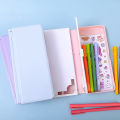 Pencil Case Multifunctional Bookshelf 2-in-1 Efficient Space Foldable Reading Shelf Pencil Box Simple Book Display For Schools Supples 1Set. 