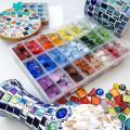 Green Home Square Mosaic Tiles Handmade Pre-cut Wide Applications Mosaic Glass Tiles. 