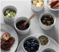 Ceramic Ramekins Souffle Dishes, Ramekins - 8 Ounce for Souffle, Creme Brulee and Dipping Sauces - Set of 6, Baking, Serving, Oven Safe, White. 