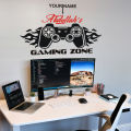 ALL-AT-ONE # 67 ("CUSTOMISED NAME FOR YOUR GAMING ROOM") Self-Adhesive Vinyl Waterproof Removable Art Sticker To Decorate Your Desired Bedroom, Computer Room, and Gaming Room and to Gift Your Friends and Relatives.. 